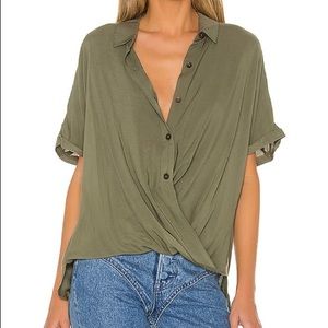 BCBGeneration Wrap Hem Top